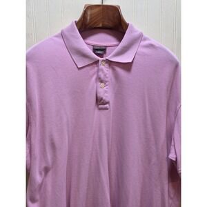 Cherokee Polo Shirt Mens XL Pink Solid 100% Cotton Short Sleeve Casual Knit